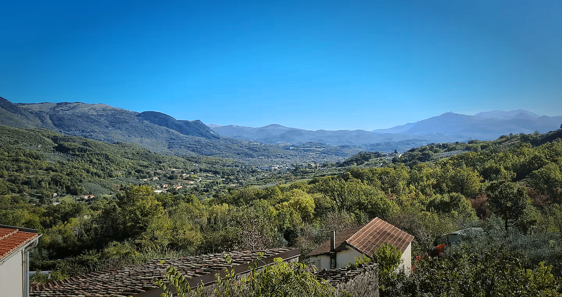Panoramic view from La collina degli ulivi over the valley